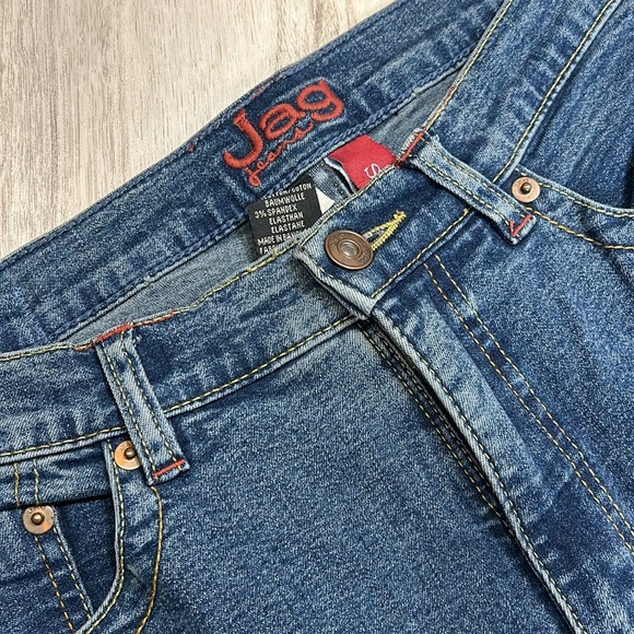 Vintage 90s Y2K JAG Embroidered Denim Wide Leg Flare Jeans / Women’s Sz 16 XL - Picture 11 of 13